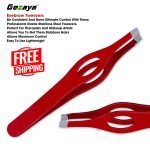 Metallic Slanted Tweezer for Plucking 9.5cm - Image 4